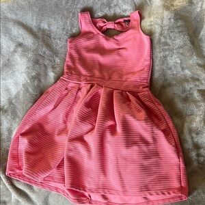 Pink Sleeveless Scoop Neck Sundress for Wedding Guest